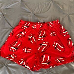 Rolling Stones lounge shorts - M, Red